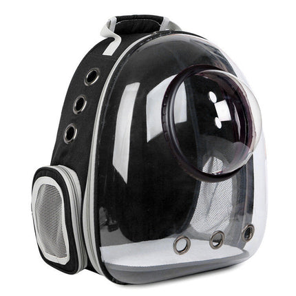 Transparent Pet Backpack for Small Pets up to 12kg | Comfortable Carrier with Side Access for Easy Travel