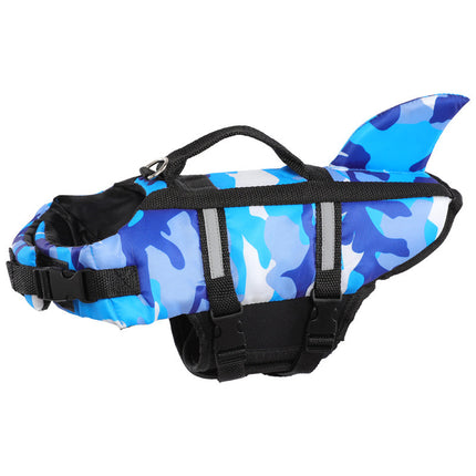 Dog Life Jacket with Shark Pattern Design | Safe Swimming Gear for Corgis and Small Pets