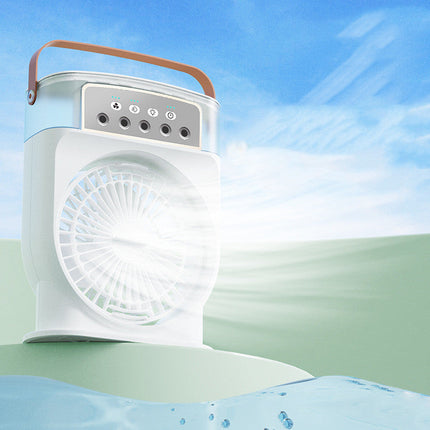 Portable USB Air Cooler with Adjustable Fan and 7-Color LED Lights | Personal Comfort for Home and Office
