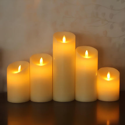 Flameless Block Candles with Realistic LED Lights | Safe, Elegant Ambiance for Home Décor and Special Occasions