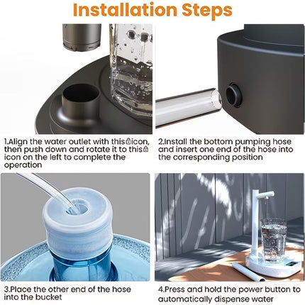 Automatic Water Dispenser with Rechargeable Battery & 8 Pump Levels | Smart Hydration Solution for Home and Office