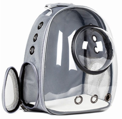 Transparent Pet Backpack for Small Pets up to 12kg | Comfortable Carrier with Side Access for Easy Travel