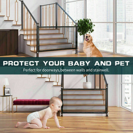 Portable Pet Safety Gate with Retractable Design | Lightweight Mesh Barrier for Home and Travel