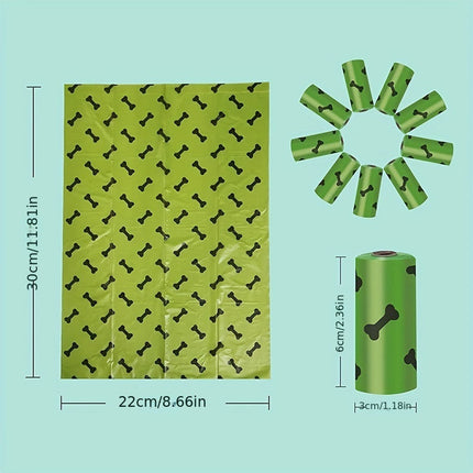 Biodegradable Dog Poop Bags with Double Thickness | Leak-Proof Design for Eco-Friendly Pet Waste Management