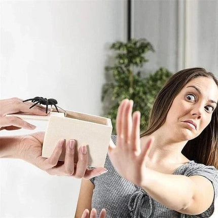 Prank Gift Box with Jumping Spider, Wooden Trick Box for April Fools Prank – image 7
