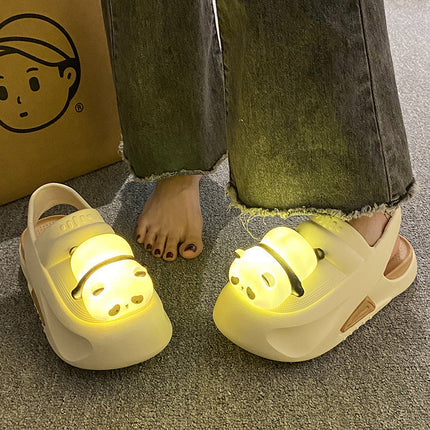 Cartoon Panda Lamp Slippers for Women with Non-Slip Sole | Stylish and Comfortable Indoor-Outdoor Footwear