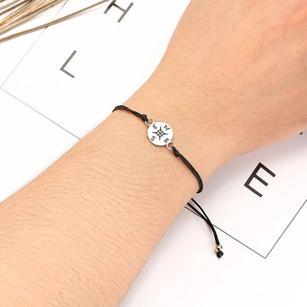 Compass Charm Bracelet, Braided Bracelet with Graduation Card and Gift Box – image 7