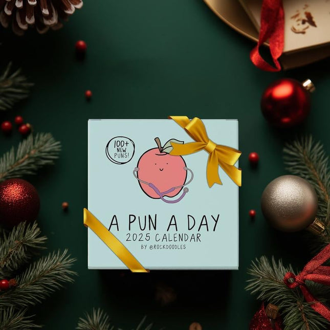 2025 Calendar, A Pun A Day Mini Desk Calendar