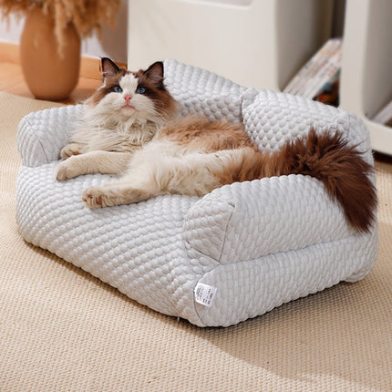 Plush Dog Sofa in Medium Size with Soft Cloth Cover | Cozy Lounge for Small Pets Up to 4kg