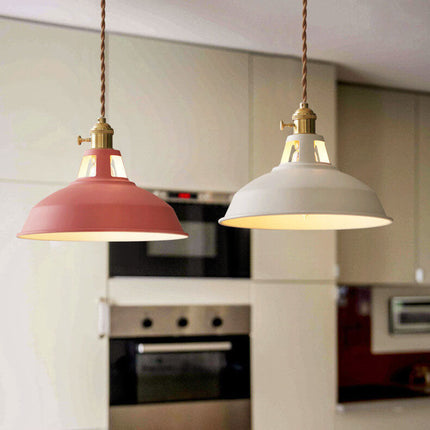 Kitchen Island Pendant Light, Industrial Barn Pendant Light with Metal Shade