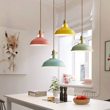 Kitchen Island Pendant Light, Industrial Barn Pendant Light with Metal Shade – image 4
