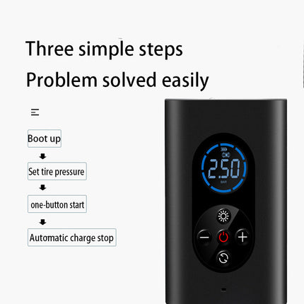 Wireless Air Pump with 80W Power & 4000mAh Battery | Portable Inflator for Cars, Bicycles, and Outdoor Gear