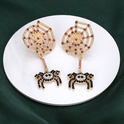Halloween Earrings, Spider Web Dangle Earrings for Women and Men – image 8