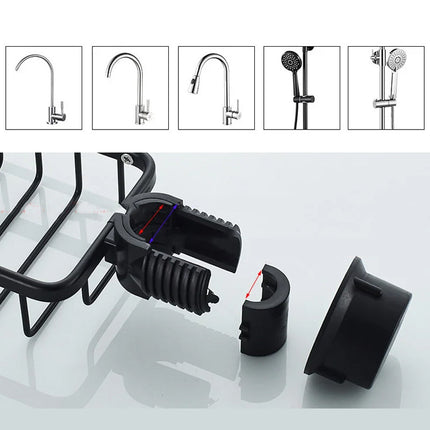 Shower Caddy No Drill, Aluminum Bathroom Shelf with Hooks – image 5