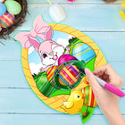 Easter Egg Decorating Kit, Spinning Egg Decorator with 8 Pens and 3 Plastic Easter Eggs, Easter Egg Coloring for Kids
