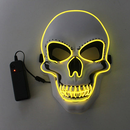 Halloween Mask LED Light Up, Scary Mask with Skull Design and Glowing EL Wire – image 22