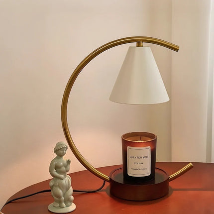 Dimmable Wax Warmer Lamp with Timer Function & Wood Base | Elegant Home Decor for Soothing Fragrance