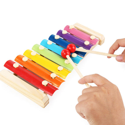 Wooden Xylophone for Baby, Wooden Piano Toy with Knocking Mallet, Hand Eye Coordination Toys, Musical Baby Gifts – image 7