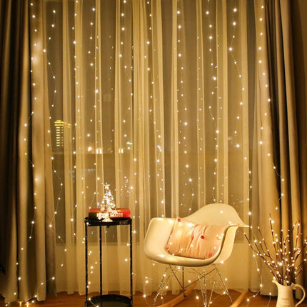 Fairy Curtain with 300 LED Lights & 8 Lighting Modes | Enchanting Decor for Cozy Indoor and Outdoor Ambiance