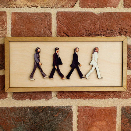 Wood Wall Art, 3D Wall Art for Living Room, Framed Wall Art with Walnut Frame, Music Decor, Gifts for Music Lovers