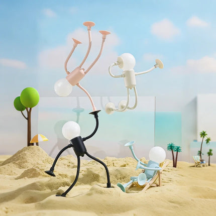 Bendable Desk Lamp with Flexible Limbs & Suction Cups | Quirky Lighting for Creative Spaces