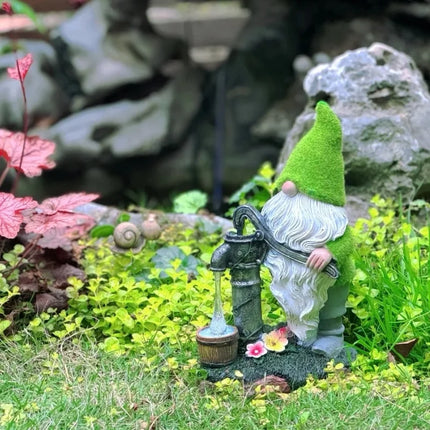 Solar-Powered Garden Gnome with Unique Character | Weatherproof Resin Decor for Magical Outdoor Ambiance
