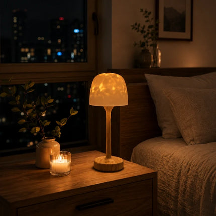 Northern Lights Projector Lamp with 16 Customizable Colors | Elegant Table Lamp for Captivating Atmosphere