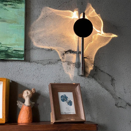 Adjustable Wall Sconce with Ripple Projection | Modern Aluminum & Stainless Steel Fixture for Ambient Lighting
