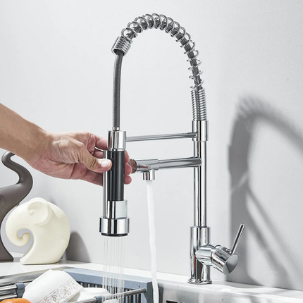 Pull Down Kitchen Faucet with Sprayer, Kitchen Sink Faucet for Hot and Cold Water – image 9