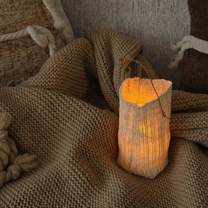 Battery Operated Lanterns, Flameless Candle Lantern with Woven Ramie Shade – image 13