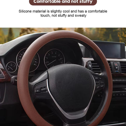 Steering Wheel Covers, Silicone Car Steering Wheel Cover for Summer and Winter