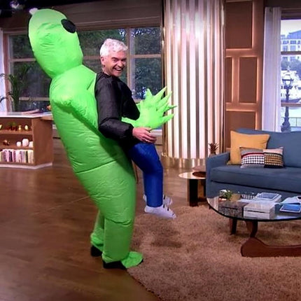Funny Halloween Costume, Alien Abduction Blow Up Costume with Fan
