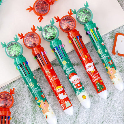 Christmas Glitter Pens, Cute Fancy Pens with Epoxy Resin Finish – image 8