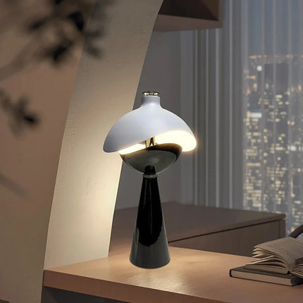 Sculpted Table Lamp with Dimmable Lighting & Portable Design | Elegant Home Decor for Cozy Ambiance