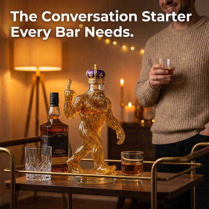 Whiskey Decanter, Bigfoot Glass Liquor Bottle for Home Bar Decor