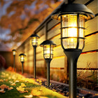 Solar Lights Outdoor 6 Pack, Solar Garden Lights with Flickering Glow, Weatherproof Solar Yard Lights for Garden Decor