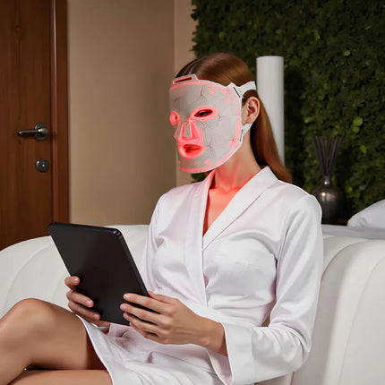 Red Light Therapy Face Mask with 6 Advanced Skincare Modes | Portable Device for Skin Rejuvenation and Anti-Aging