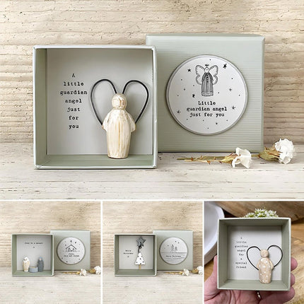 Guardian Angel Gift Box with Card, Wooden Angel Figurine – image 10