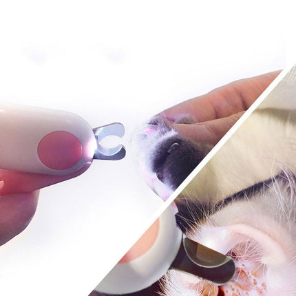 LED Pet Nail Clipper with Bright Lights & Ergonomic Design | Safe Grooming Tool for Precise Trimming