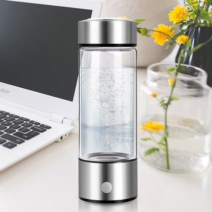 Portable Hydrogen Water Bottle with Borosilicate Glass | Quick 3-Minute Hydration for Enhanced Health Benefits