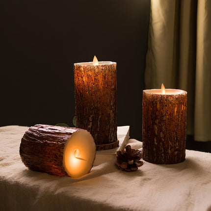 Flameless Block Candles with Realistic LED Lights | Safe, Elegant Ambiance for Home Décor and Special Occasions