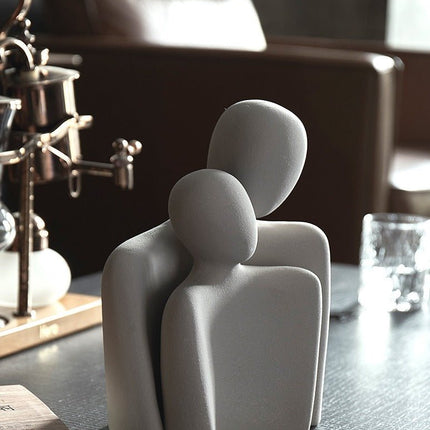 Love Sculpture, Ceramic Sculpture for Modern Home Decor and Office Decor