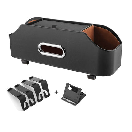 Genuine Leather Car Tissue Box & Cup Holder Bag with Compression Resistance | Stylish Storage Solution for Organized Vehicles