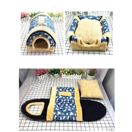 Self-Heating Pet Kennel with Cozy Fleece Fabric | Warm and Comfortable Home for Cats and Dogs