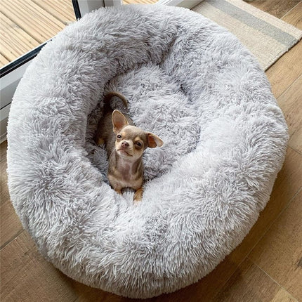 Super Soft Washable Plush Pet Bed with Non-Slip Bottom | Ultimate Comfort for Dogs and Cats