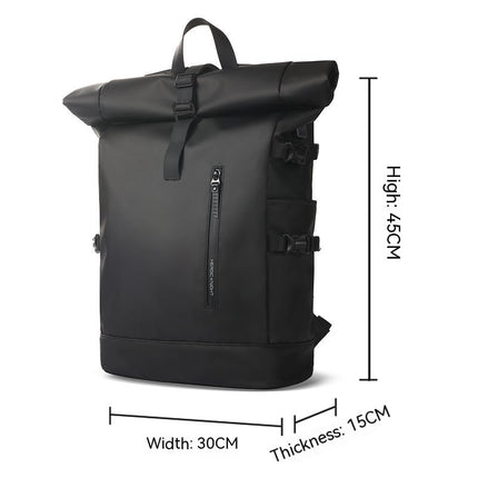 Stylish Black Men's Travel Backpack with Waterproof Features | Comfortable 20-35L Capacity for Leisure Adventures