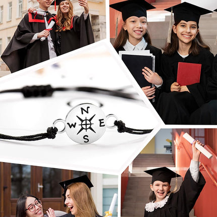 Compass Charm Bracelet, Rope Bracelet – image 5