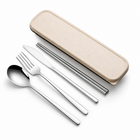 Portable Flatware Set, Reusable Stainless Steel Utensils for Travel – image 5