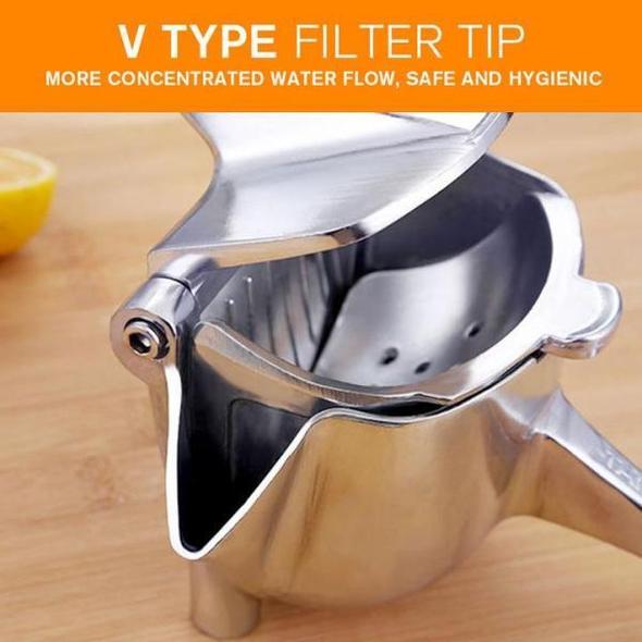 Lemon Squeezer Stainless Steel, Manual Juicer with Lever Press