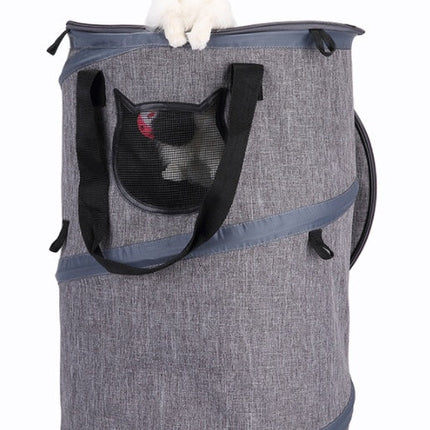 Foldable Pet Carrier Bag for Dogs and Cats with Skylight Design | Lightweight, Washable Travel Solution for Road Trips and Outdoor Adventures
